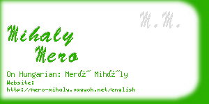 mihaly mero business card